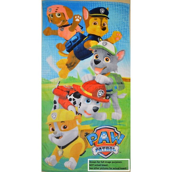 Paw Patrol Bundle Backpack Towel Blanket Chase Marshall Rubble Nickelodeon - Picture 3 of 16